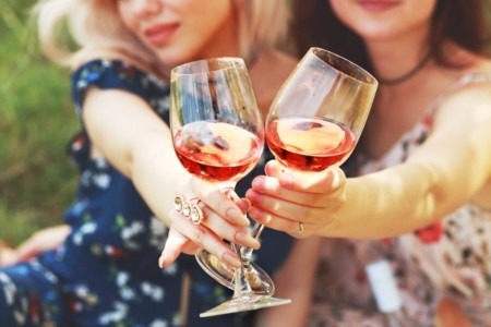 Drinking Rosé with friends